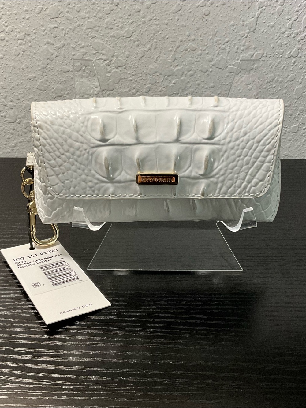 Brahmin Elora SEA SALT WHITE MELBOURNE Clip-on Eyeglass Case NWT